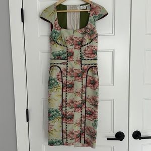 Gorgeous Anthropologie Byron Lars Beauty Mark Floral Brocade Garden Dress